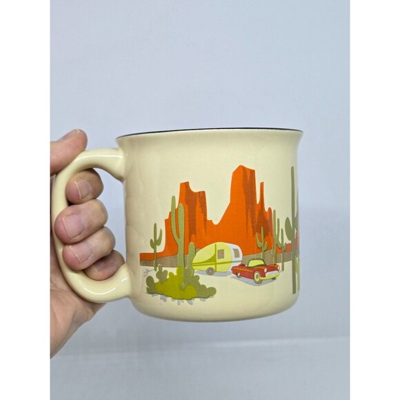 Vintage Camp Casual Southwest Desert Landscape Ceramic Mug Camping Outdoors - Picture 6 of 13
